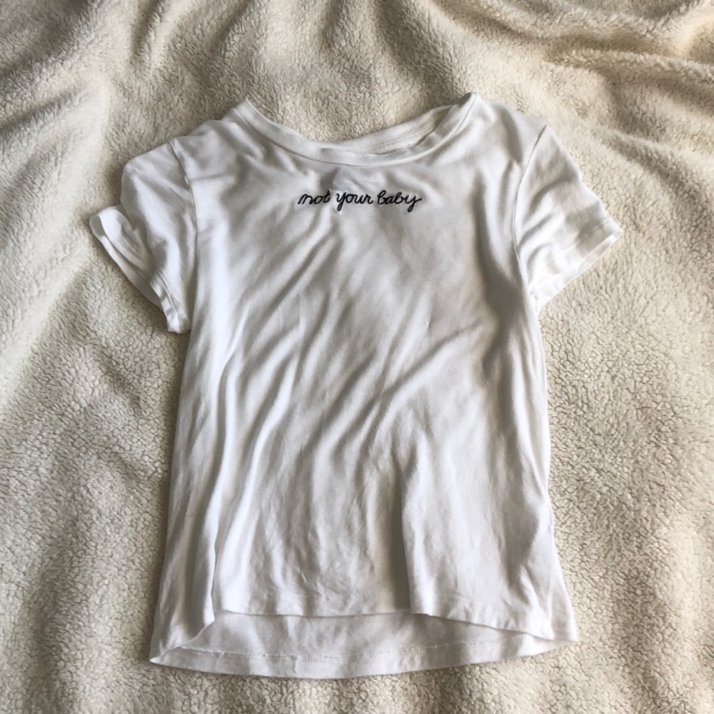 XS white crop top